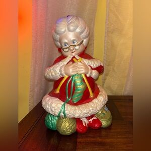 Vintage hand painted Mrs. Clause